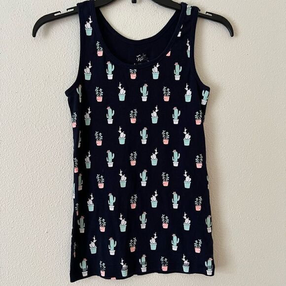 JUSTICE TANK TOP SIZE 14 NAVY CACTUS SUPER CUTE!! - Picture 1 of 4